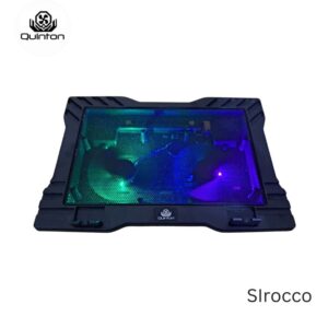 Kipas Laptop Cooling Pad QUINTON Sirocco 2 Kipas, untuk Ukuran 9"-17"