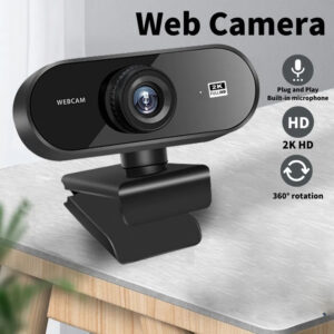 Webcam 2K Full HD dengan Mikrofon Bawaan – Plug & Play